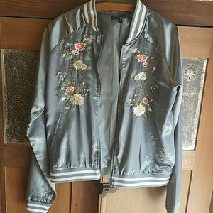 Satin baseball  jacket